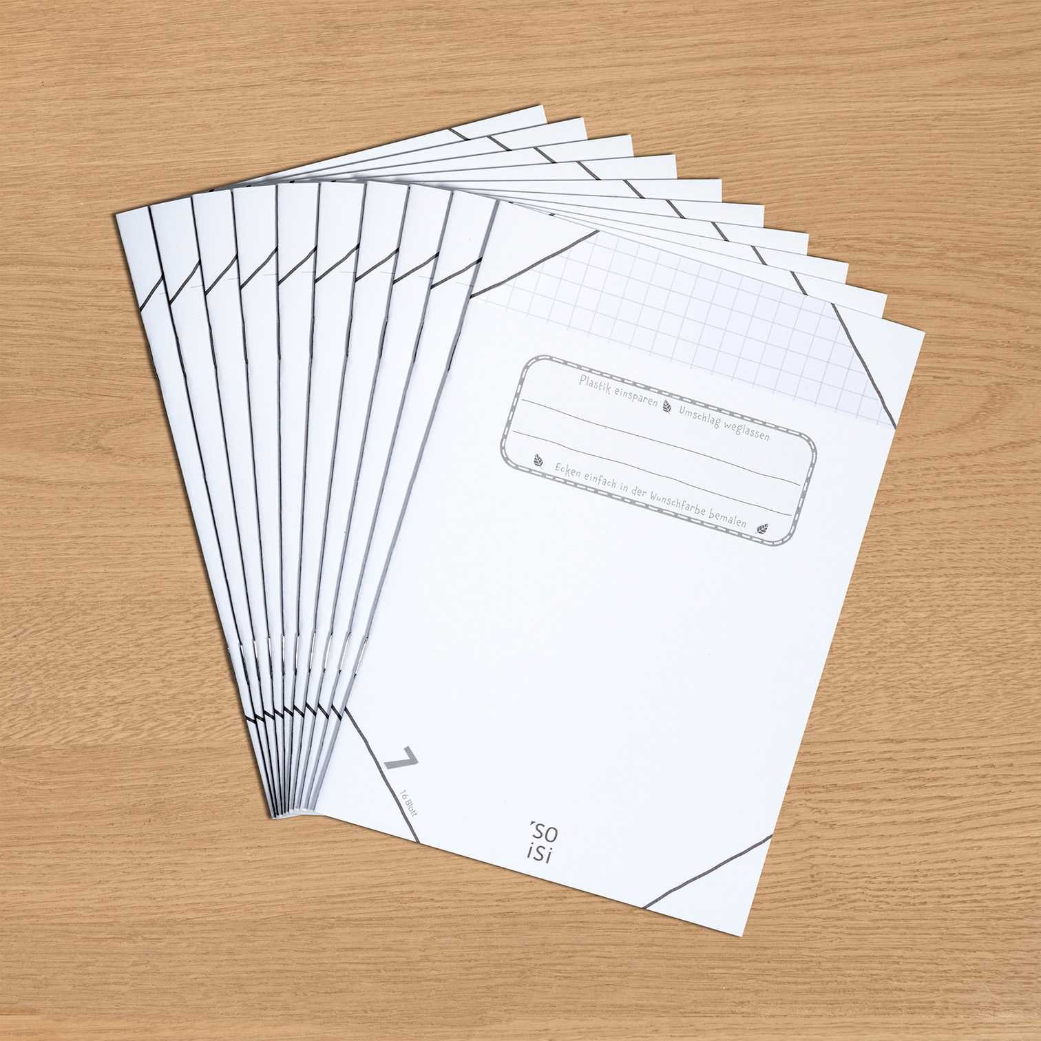 Lineatur 7 (kariert Großkaro 7 x 7mm) A5, im Bündel