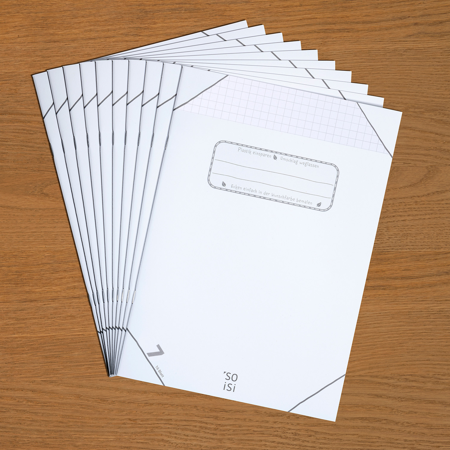 Lineatur 7 (kariert Großkaro 7 x 7mm) A4, im Bündel